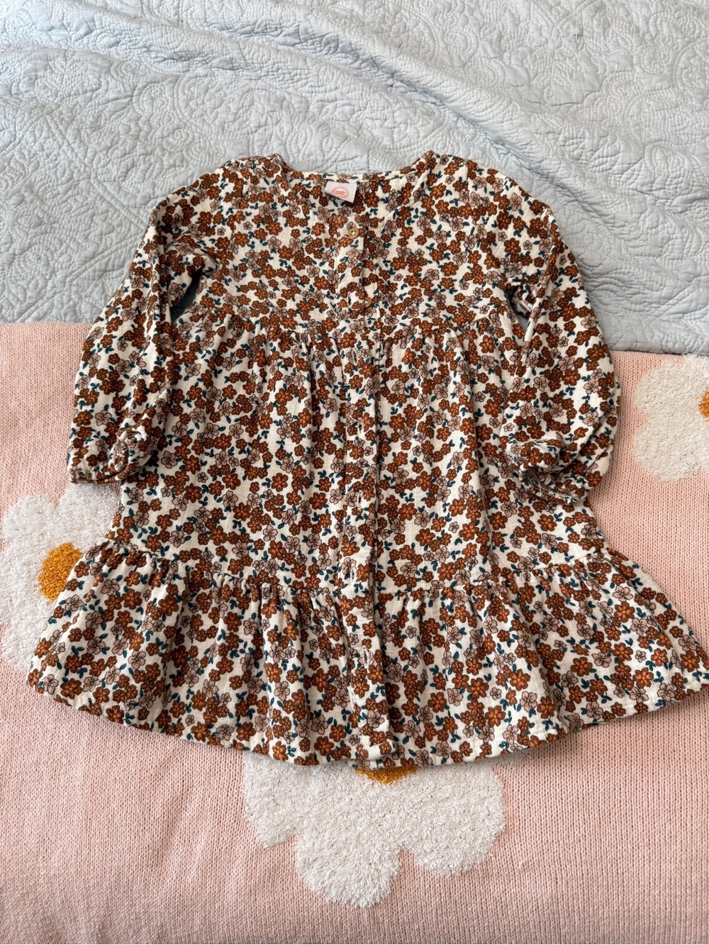 Wonder Nation Brown Floral Dress
